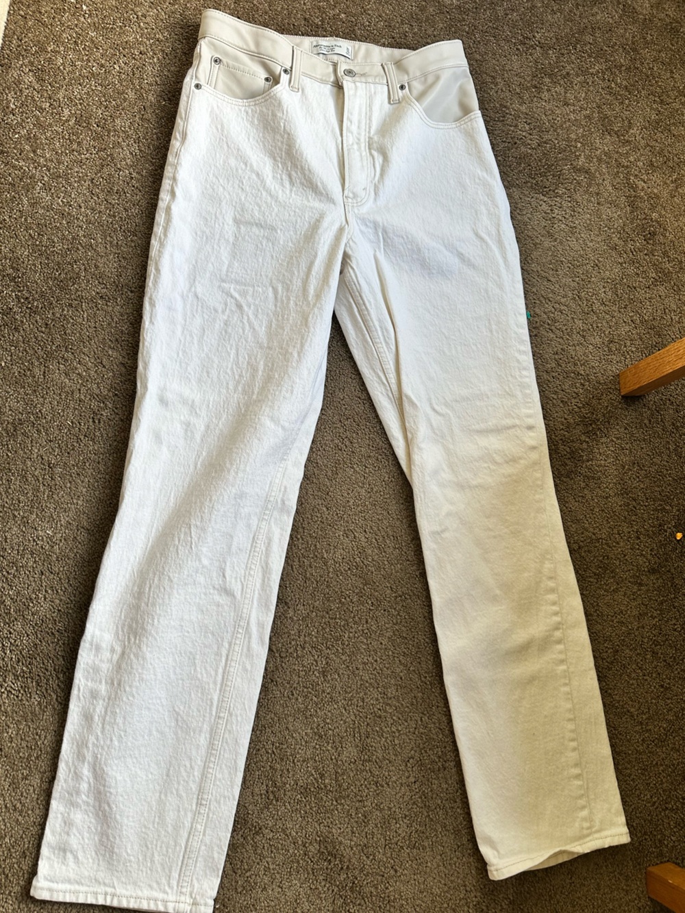 Abercrombie & Fitch Vegan Leather Trim 90s Straight Jeans
